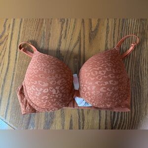 32C leopard print push-up bra